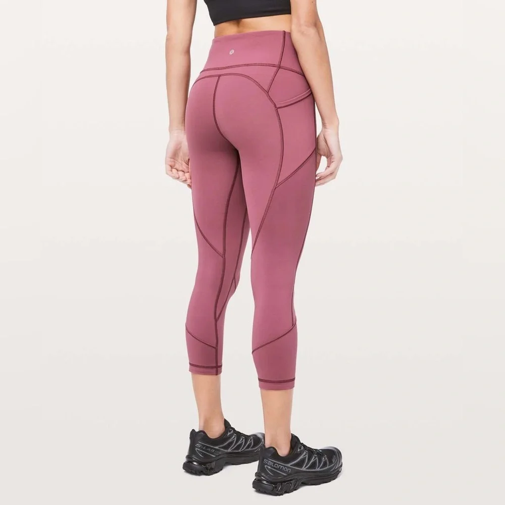 Lululemon All the Right Places Crop Legging in “Misty Merlot”